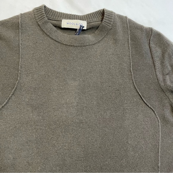 NWT New $165 Wool & Co Wool Blend Military Green Sweater Size S - Picture 10 of 11
